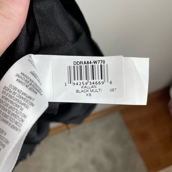 Dress the Population NWT Kallan Plaid Grid Mini Dress Black White Sleeveless XS - Picture 10 of 16